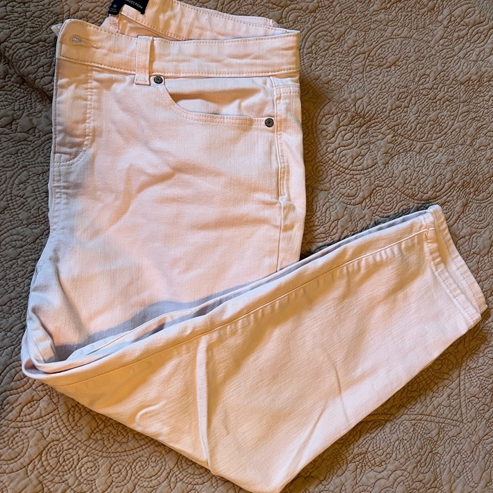 Talbots Women's Light Pink cropped Skinny Jeans